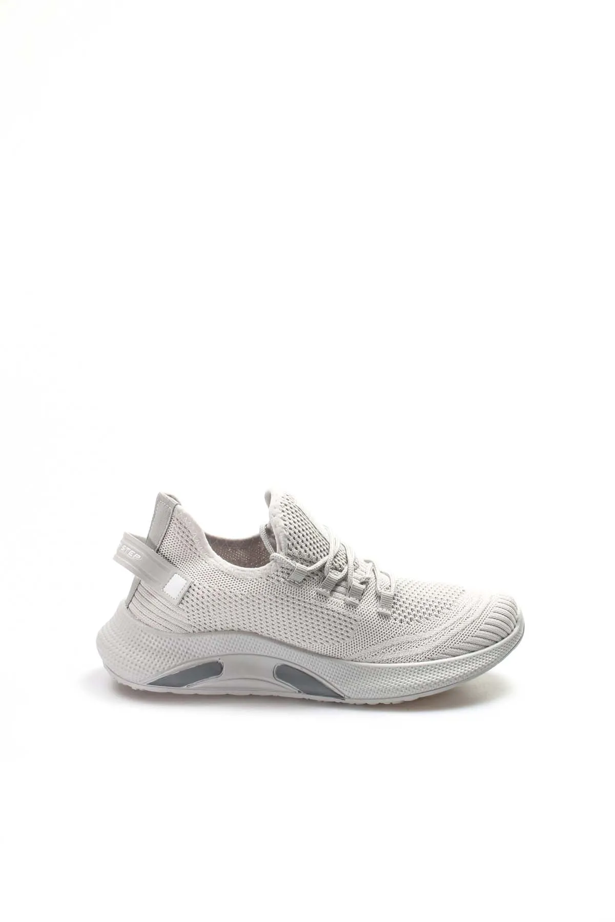 Men's Light Gray Knit Sneakers with Cushioned Sole - Wessi sold by Wessi product image thumbnail 2