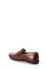 Men's Brown Leather Penny Loafers with Moc Toe Stitching - Wessi sold by Wessi