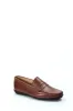 Men's Brown Leather Penny Loafers with Moc Toe Stitching - Wessi sold by Wessi