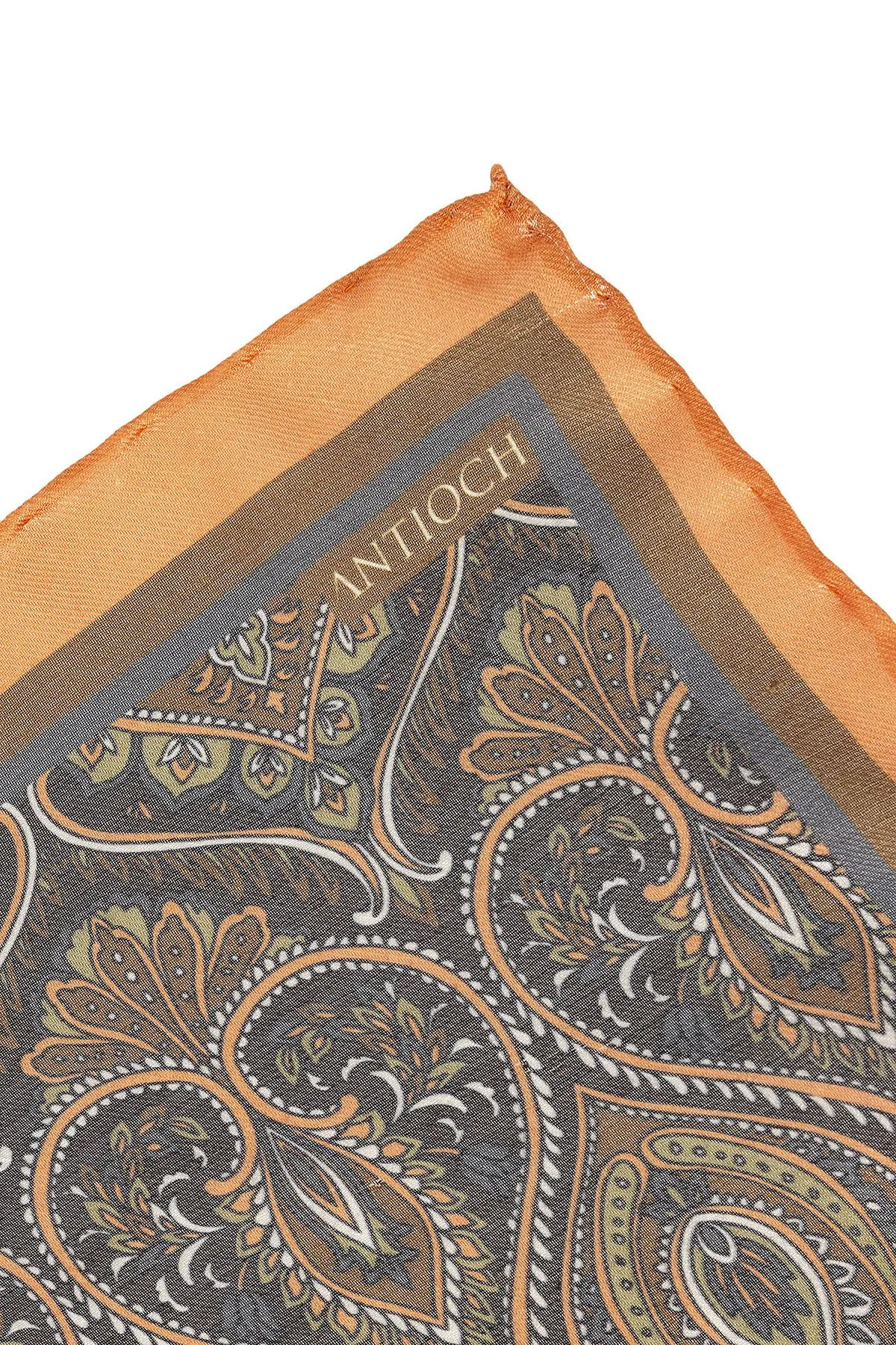 Men's Orange Patterned Scarf - Wessi sold by Wessi product image thumbnail 3