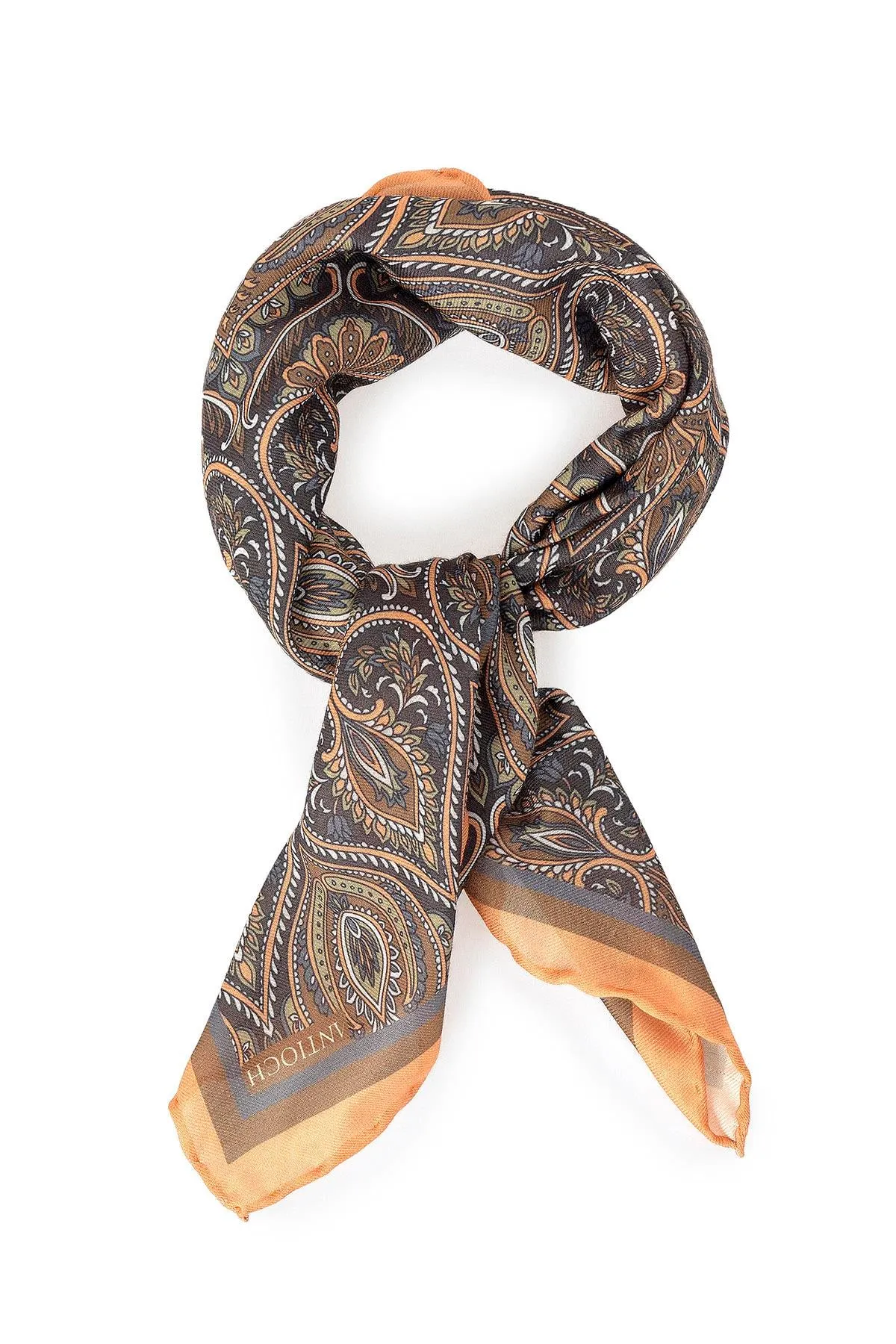 Men's Orange Patterned Scarf - Wessi sold by Wessi product image thumbnail 2