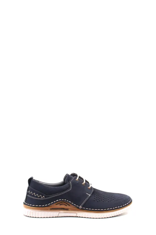 Navy Perforated Sporty Lace-Up-Wessi sold by Wessi