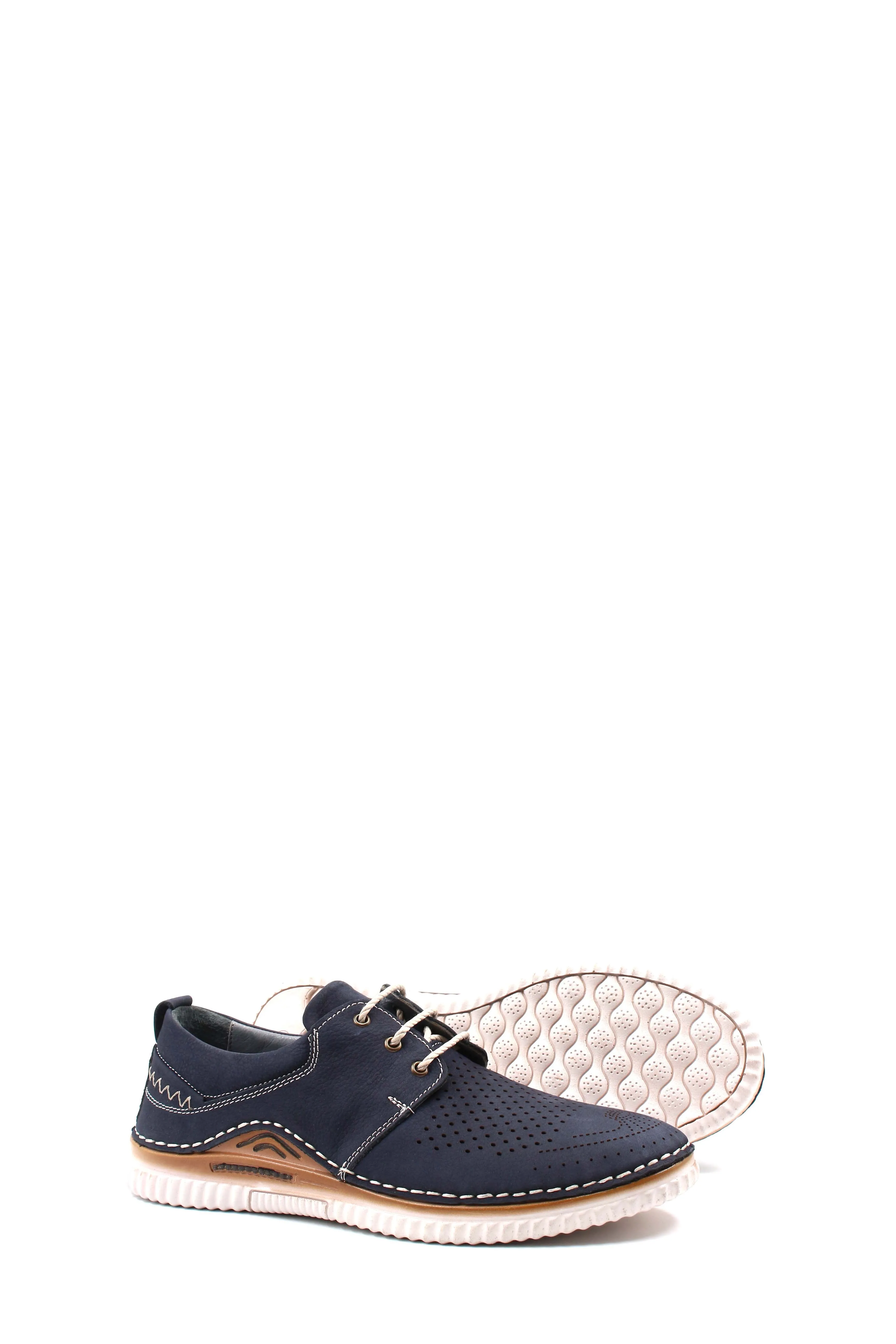 Navy Perforated Sporty Lace-Up-Wessi sold by Wessi product image thumbnail 3