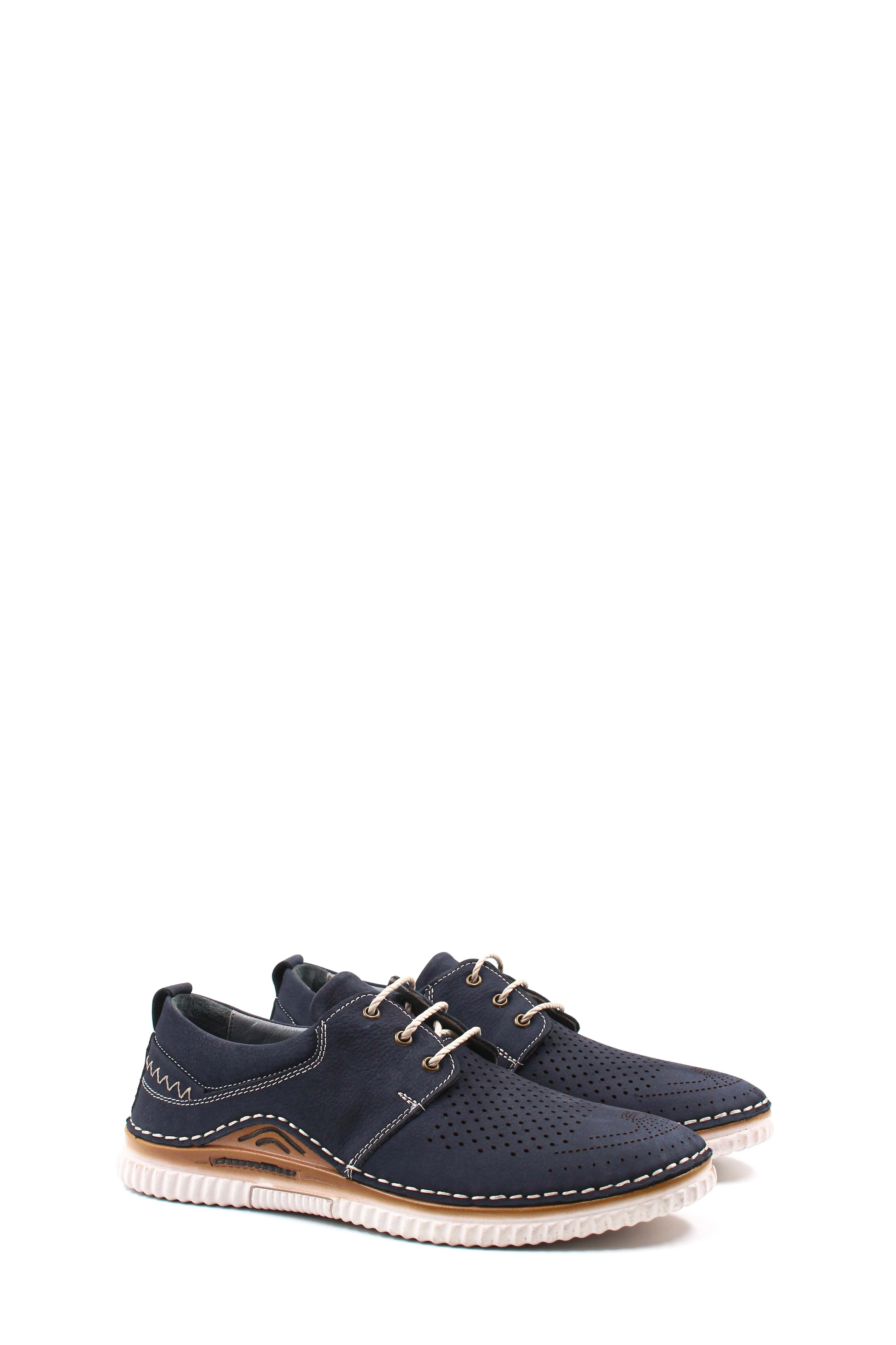 Navy Perforated Sporty Lace-Up-Wessi sold by Wessi product image thumbnail 4
