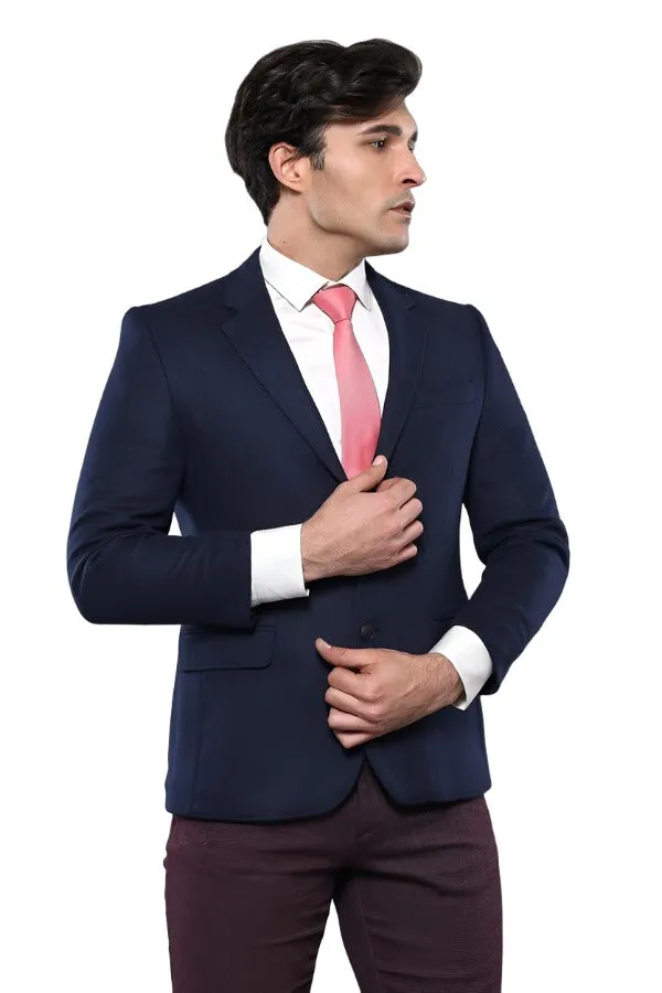 4 Drop Wool Navy Blue Men Blazer - Wessi sold by Wessi product image thumbnail 5
