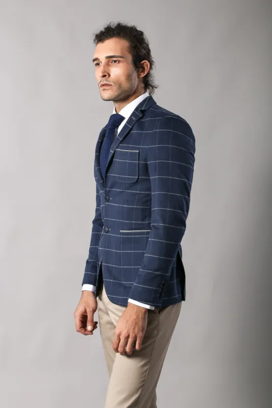 Modeled Slim Fit Navy Blue Jacket | Wessi sold by Wessi