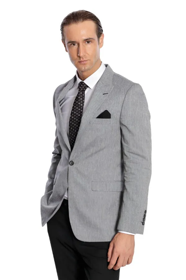 Peak Lapel Slim-Fit Smoked Jacket - Wessi sold by Wessi