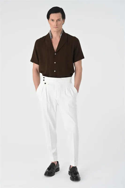 Jacket Collar Men's Dark Brown Shirt - Wessi sold by Wessi