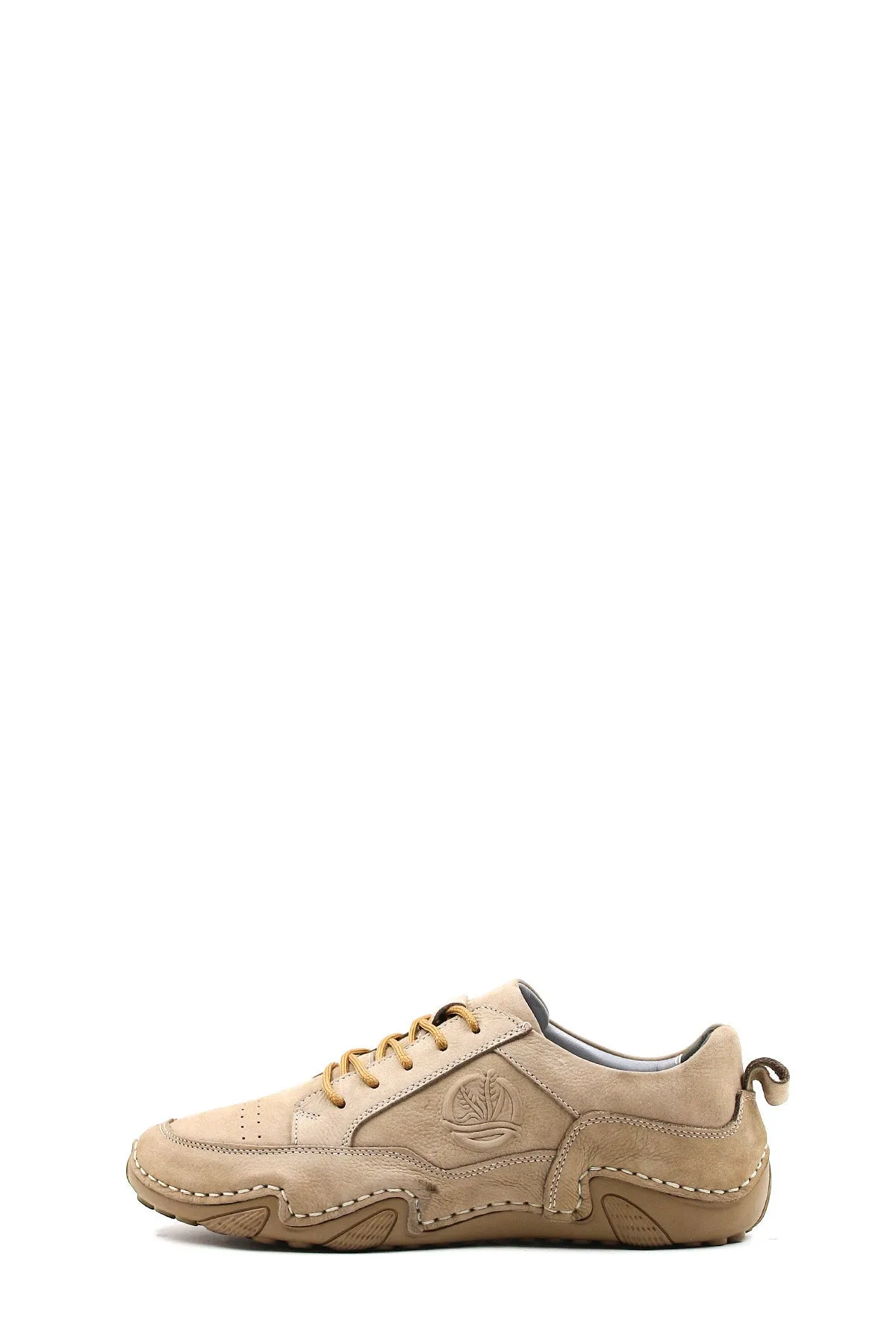Men's Beige Leather Lace-Up Casual Shoes - Wessi sold by Wessi product image thumbnail 2