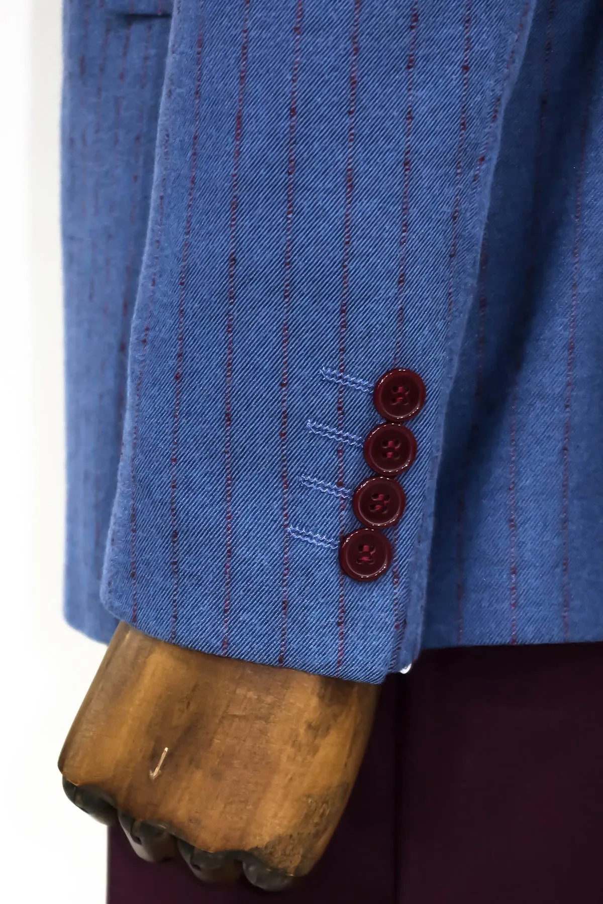 Striped Double Breasted Blue Men Blazer - Wessi sold by Wessi product image thumbnail 4