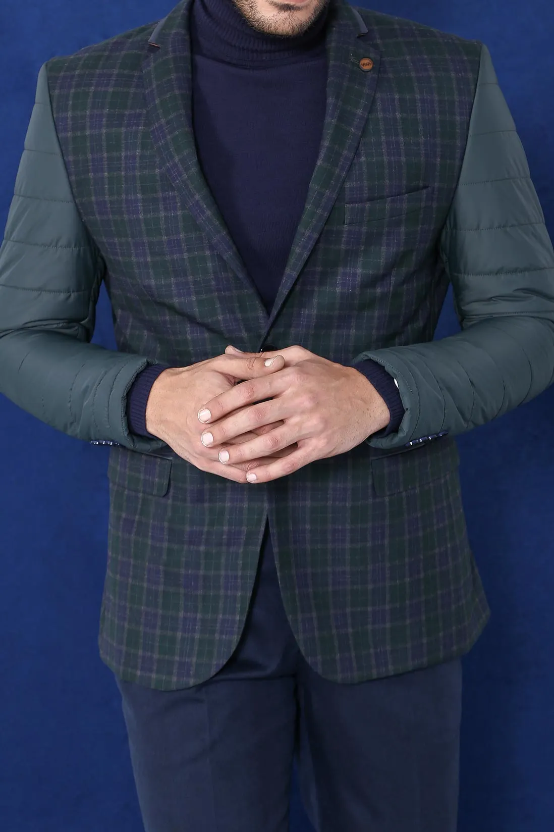 2 Button Arm Quilting Plaid Green Jacket-Wessi sold by Wessi product image thumbnail 2