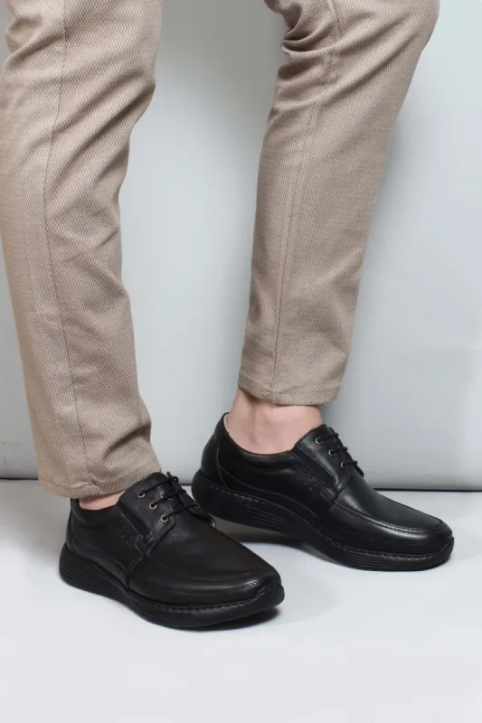 Black Casual Derby Shoes-Wessi sold by Wessi