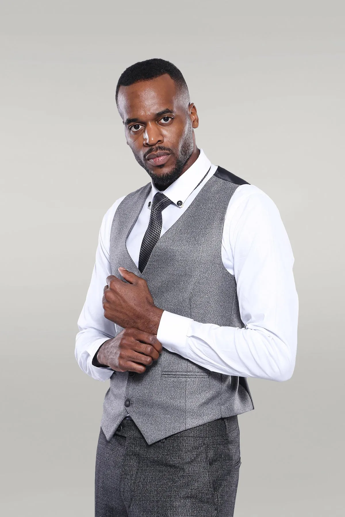 Anthracite Blue Plaid 3 Piece Slim Fit Suit - Wessi sold by Wessi product image thumbnail 4