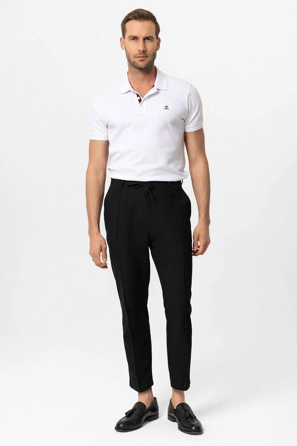 Men's Black Boyfriend Linen Pants - Wessi sold by Wessi product image thumbnail 2