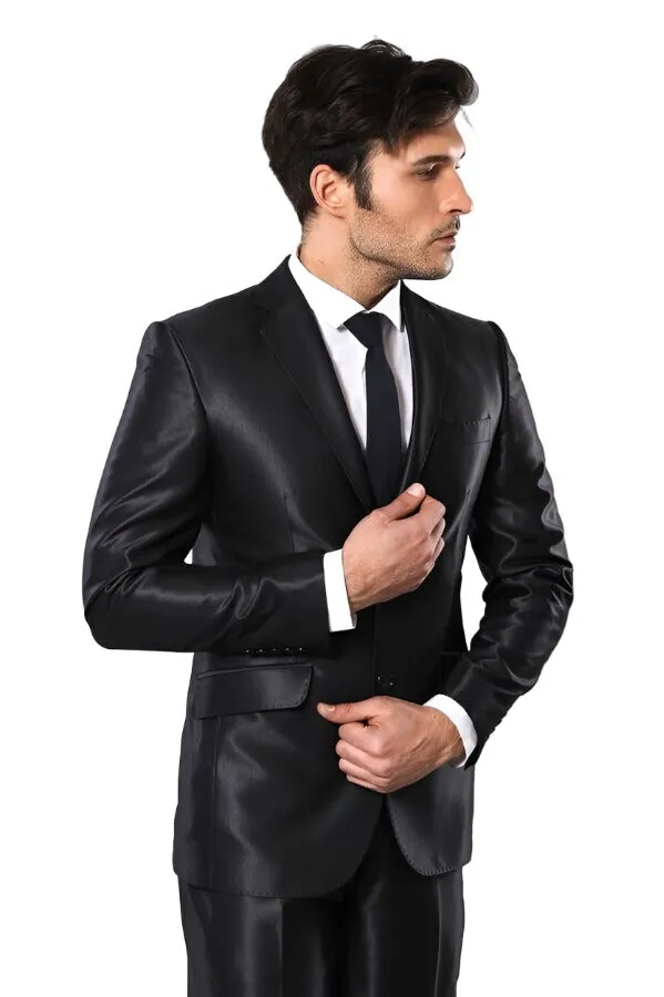 Black Shiny Men's Suit | Wessi - Wessi sold by Wessi product image thumbnail 5