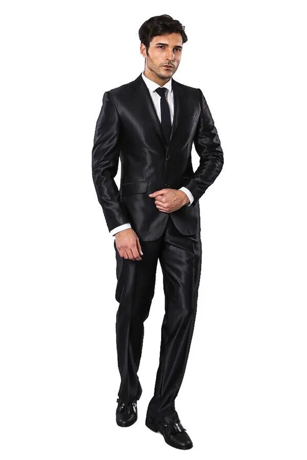Black Shiny Men's Suit | Wessi - Wessi sold by Wessi product image thumbnail 2
