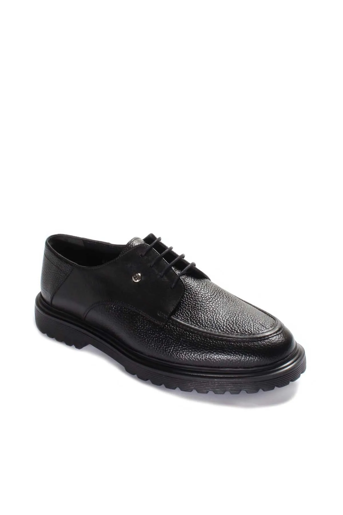 Black Textured Leather Derby Shoes Wessi sold by Wessi product image thumbnail 3