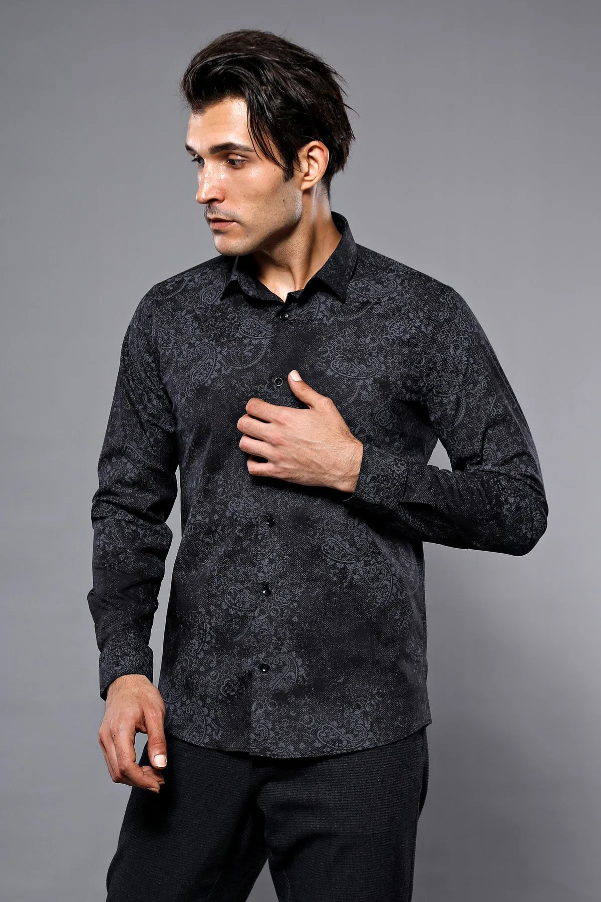 Floral Black Shirt | Wessi sold by Wessi product image thumbnail 3