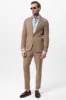 Men's Light Brown Textured Plain  Blazer - Wessi sold by Wessi