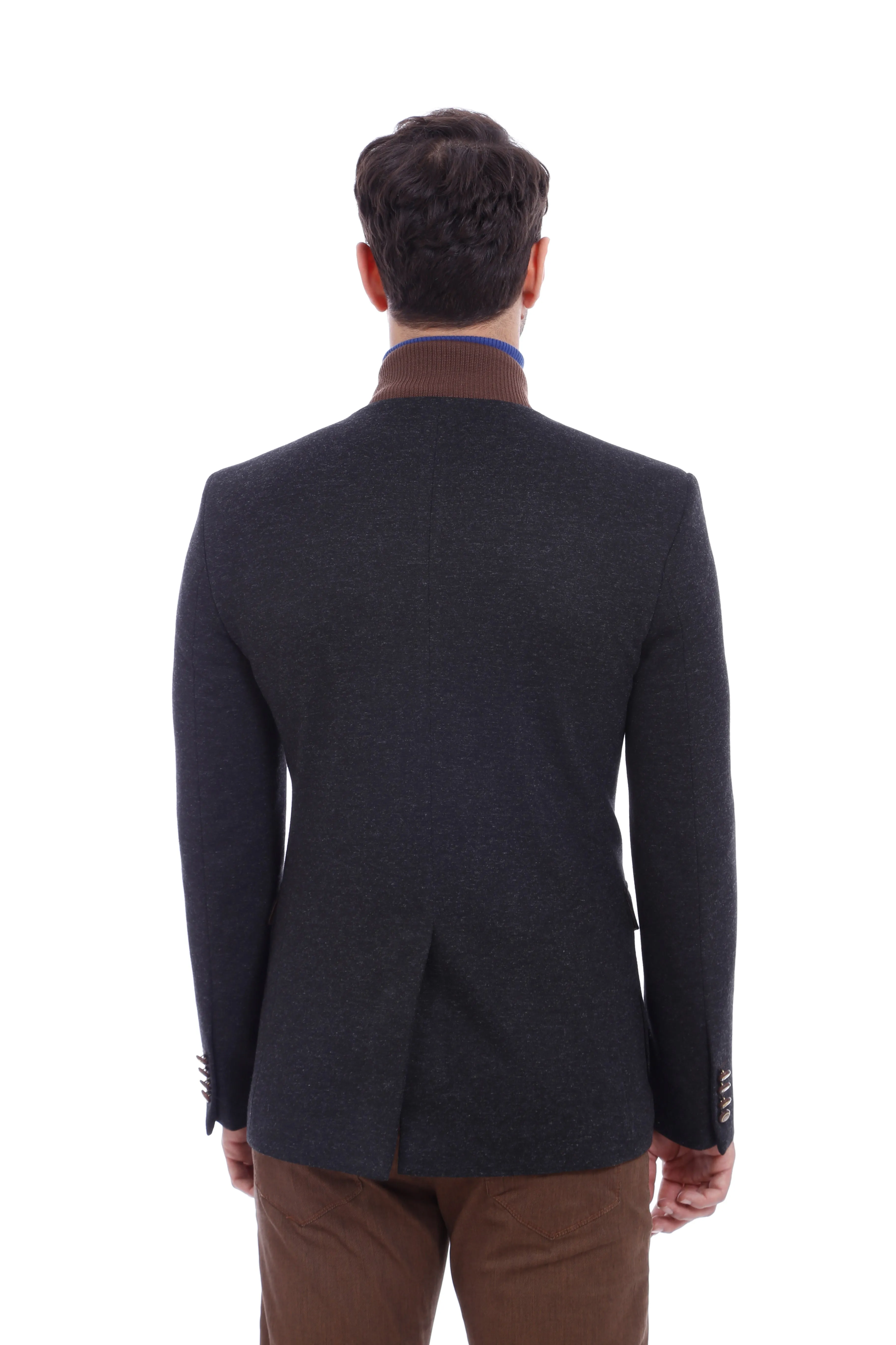 4 pocket Bag Pocket Knit Collar Black Jacket-Wessi sold by Wessi product image thumbnail 3