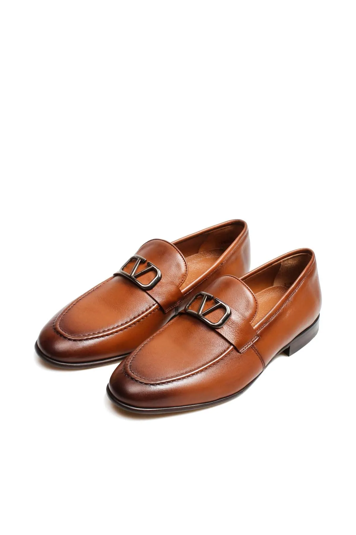 Brown Leather Slip-On Loafers-Wessi sold by Wessi product image thumbnail 5
