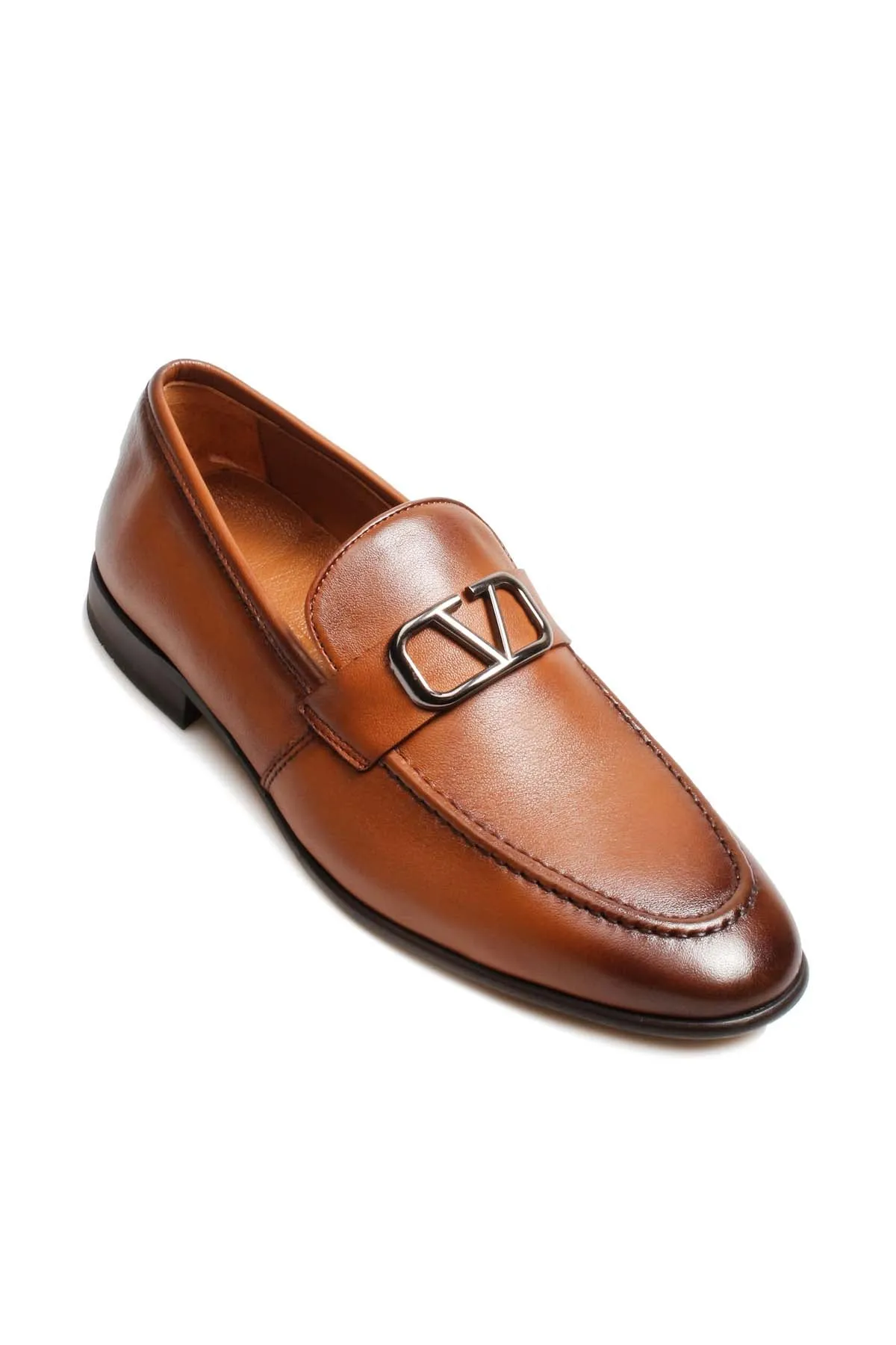 Brown Leather Slip-On Loafers-Wessi sold by Wessi product image thumbnail 3