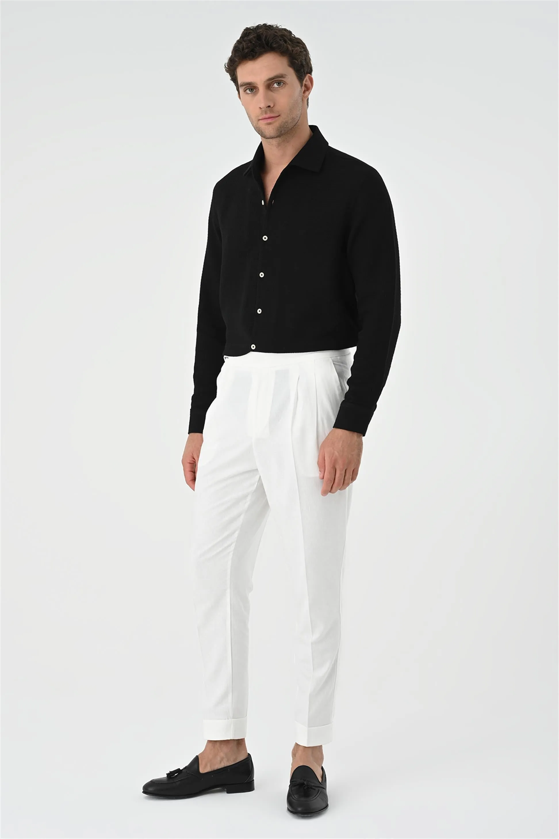 Men's Black Regular Fit Woven Shirt - Wessi sold by Wessi