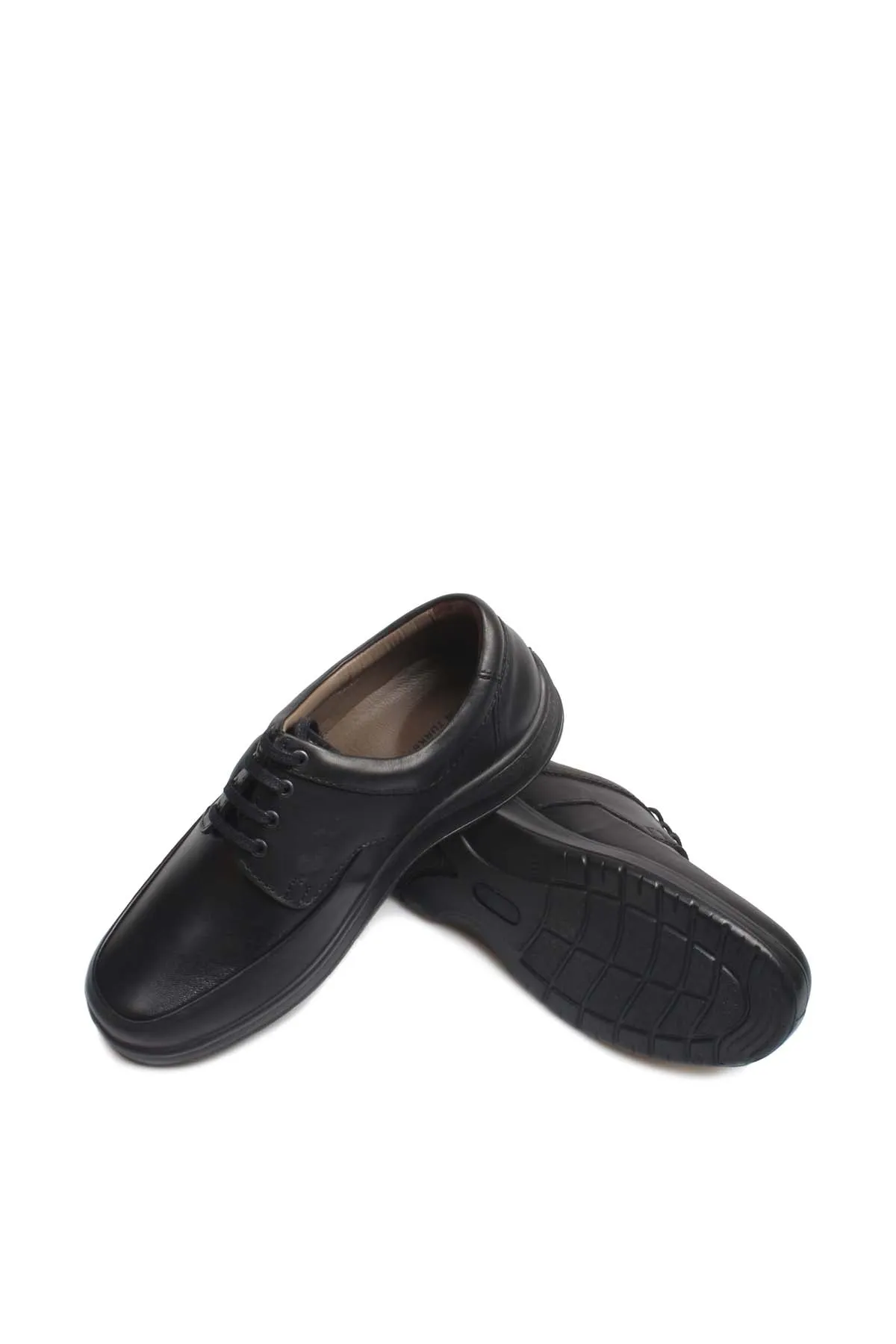 Men's Black Lace-Up Shoes with Cushioned Sole - Wessi sold by Wessi product image thumbnail 4