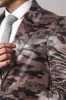 Single Button Camouflage Brown Jacket-Wessi sold by Wessi