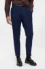 Men's Light Navy Blue High Waist Belted Trousers - Wessi sold by Wessi