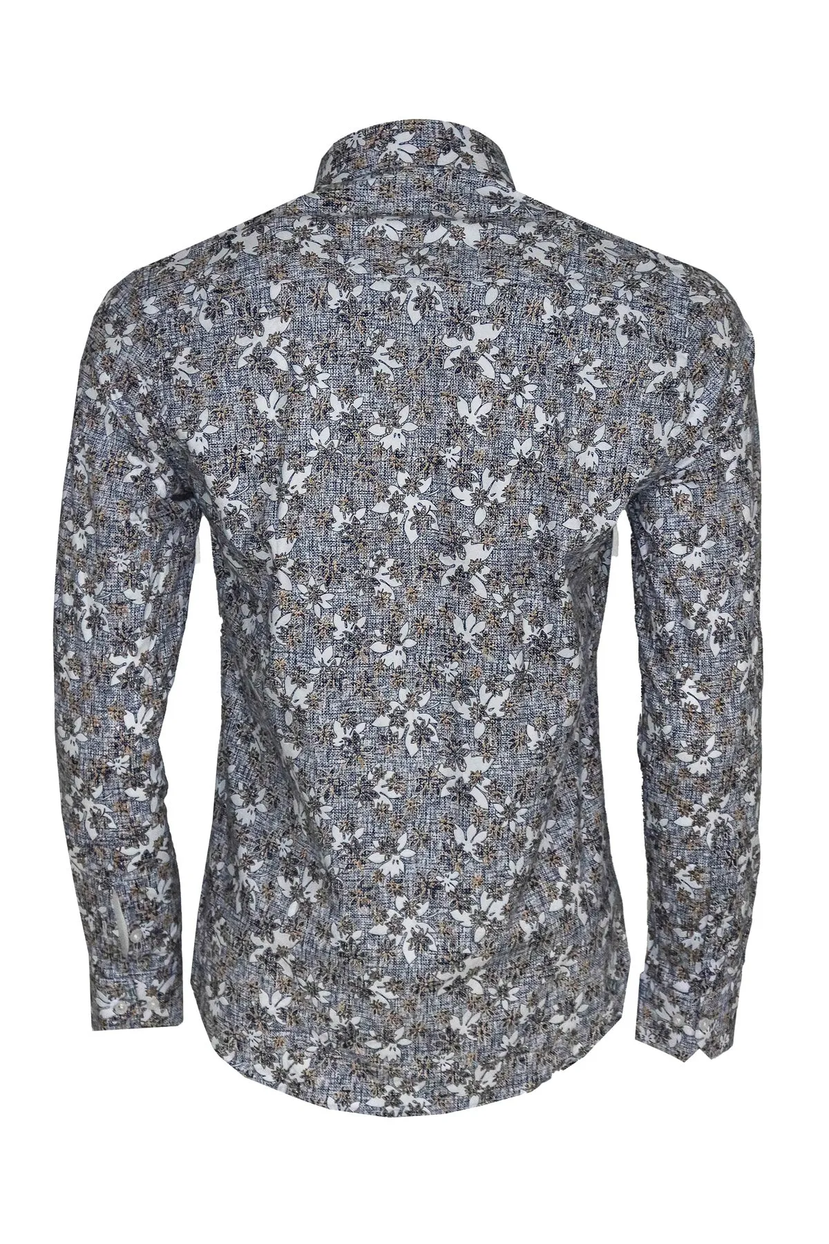 Bloom Patterned Grey Slim Fit Shirt - Wessi sold by Wessi product image thumbnail 3