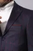 Plaid Navy Blue Men Coat - Wessi sold by Wessi