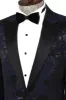 Floral Patterned Navy Blue Men Dinner Jacket - Wessi sold by Wessi