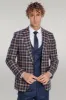 Checked Blazer Slim Fit Navy Blue Men Suit - Wessi sold by Wessi