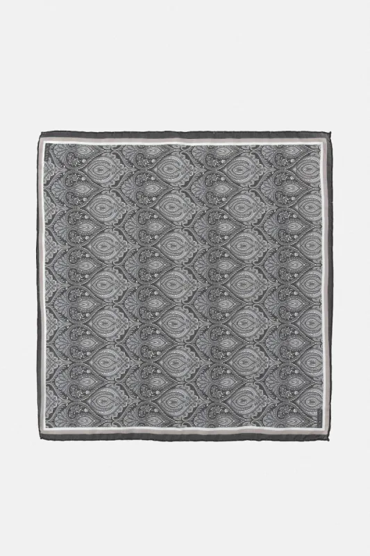 Men's Black Patterned Scarf - Wessi sold by Wessi