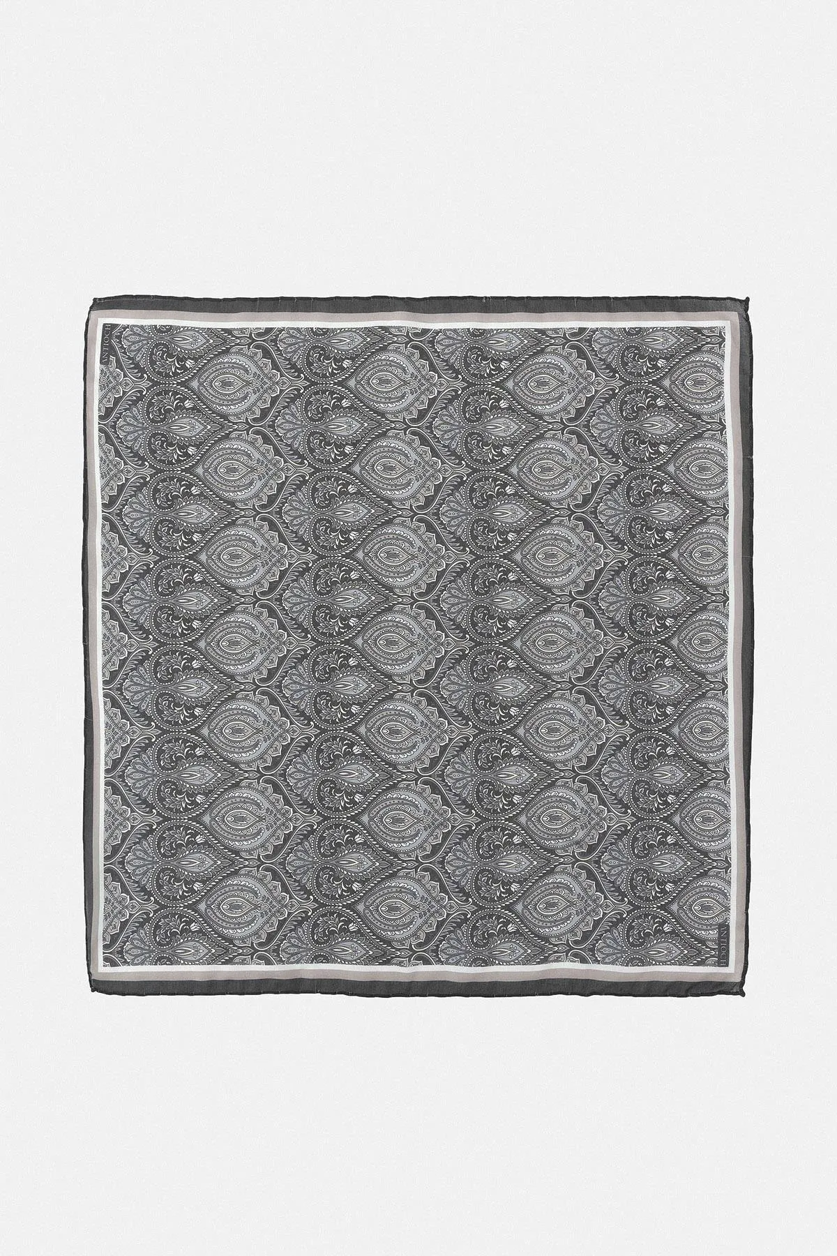 Men's Black Patterned Scarf - Wessi sold by Wessi