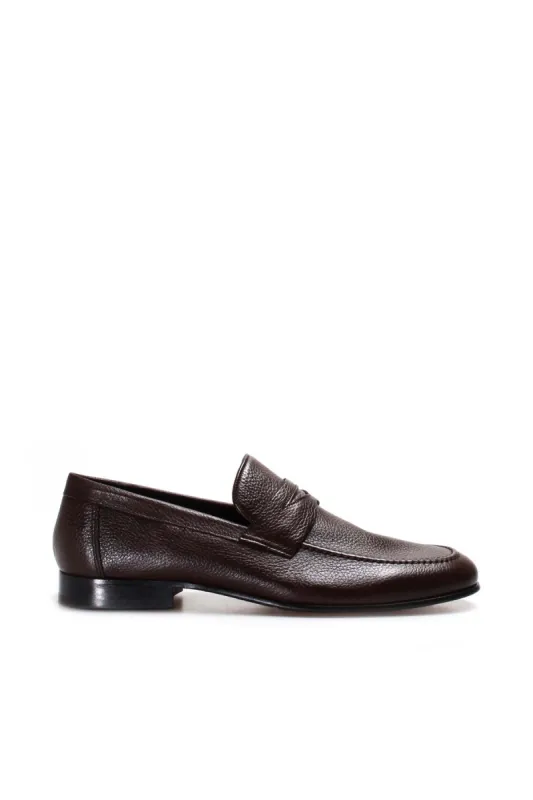 Brown Classic Leather Penny Loafers-Wessi sold by Wessi