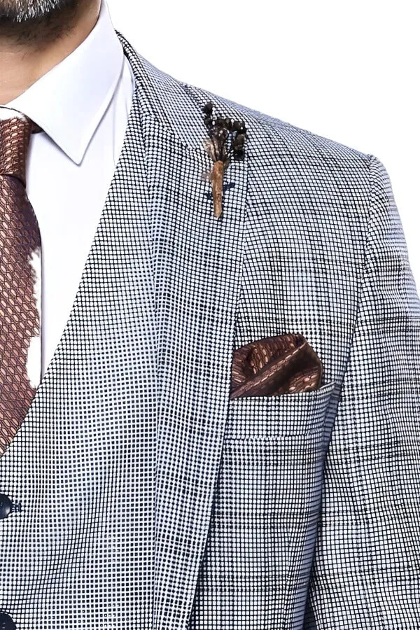 Plain Blue Vested Men's Suit | Wessi sold by Wessi product image thumbnail 3