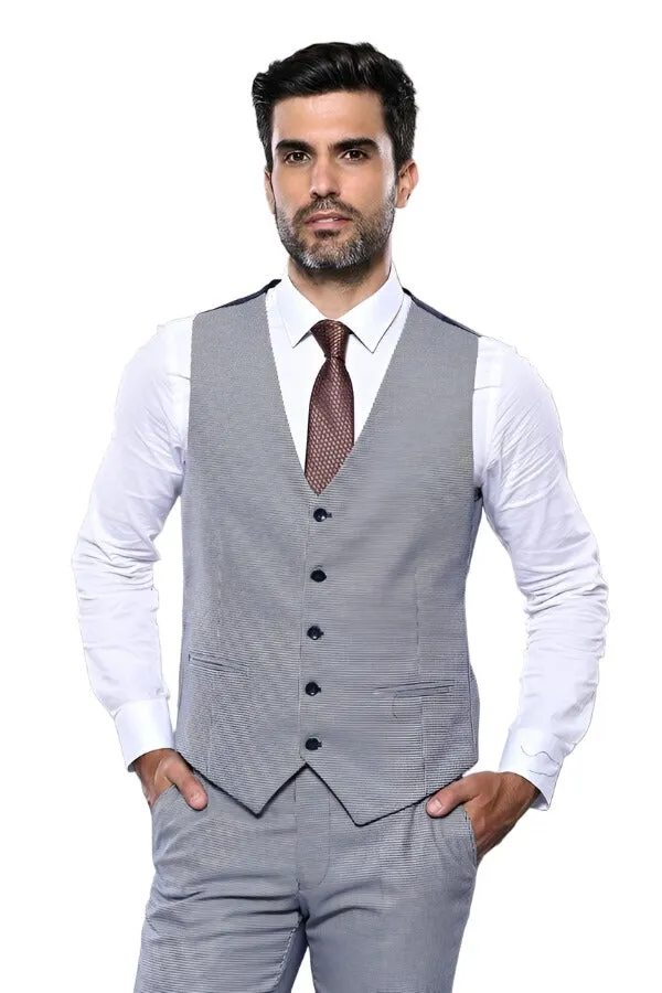 Plain Blue Vested Men's Suit | Wessi sold by Wessi product image thumbnail 5
