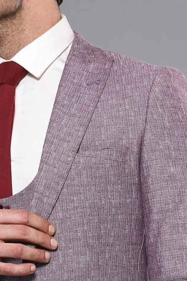Vested Burgundy Men's Suit | Wessi sold by Wessi product image thumbnail 2