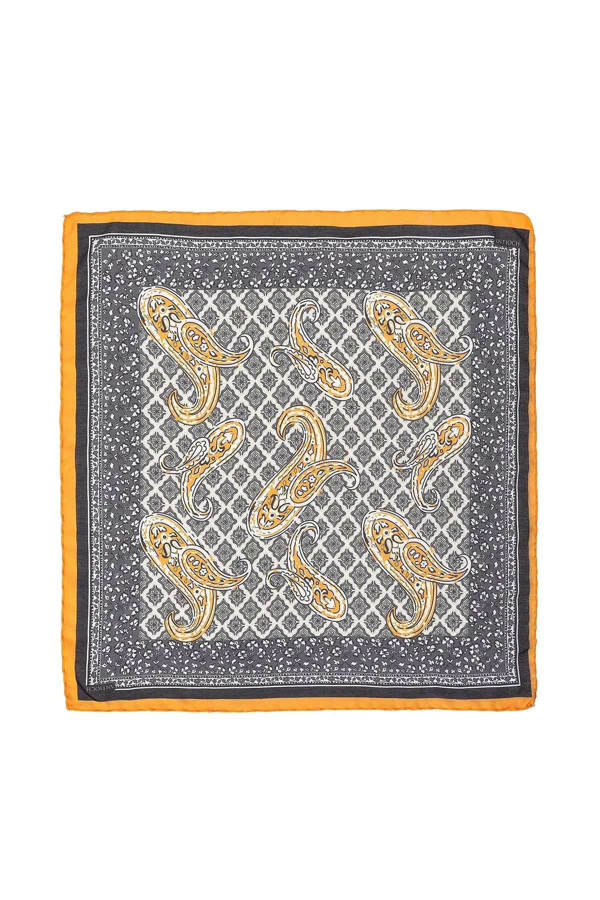 Men's Orange Ethnic Patterned Scarf - Wessi sold by Wessi product image thumbnail 2