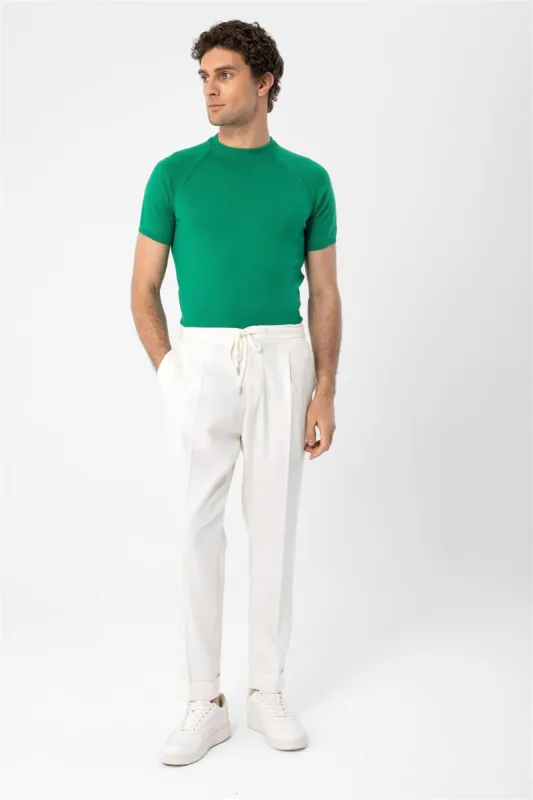 Green Crew Neck Knitwear T-Shirt - Wessi sold by Wessi