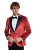 Sparkle Slim Fit Velvet Red Men Singer Tuxedo Blazer - Wessi sold by Wessi