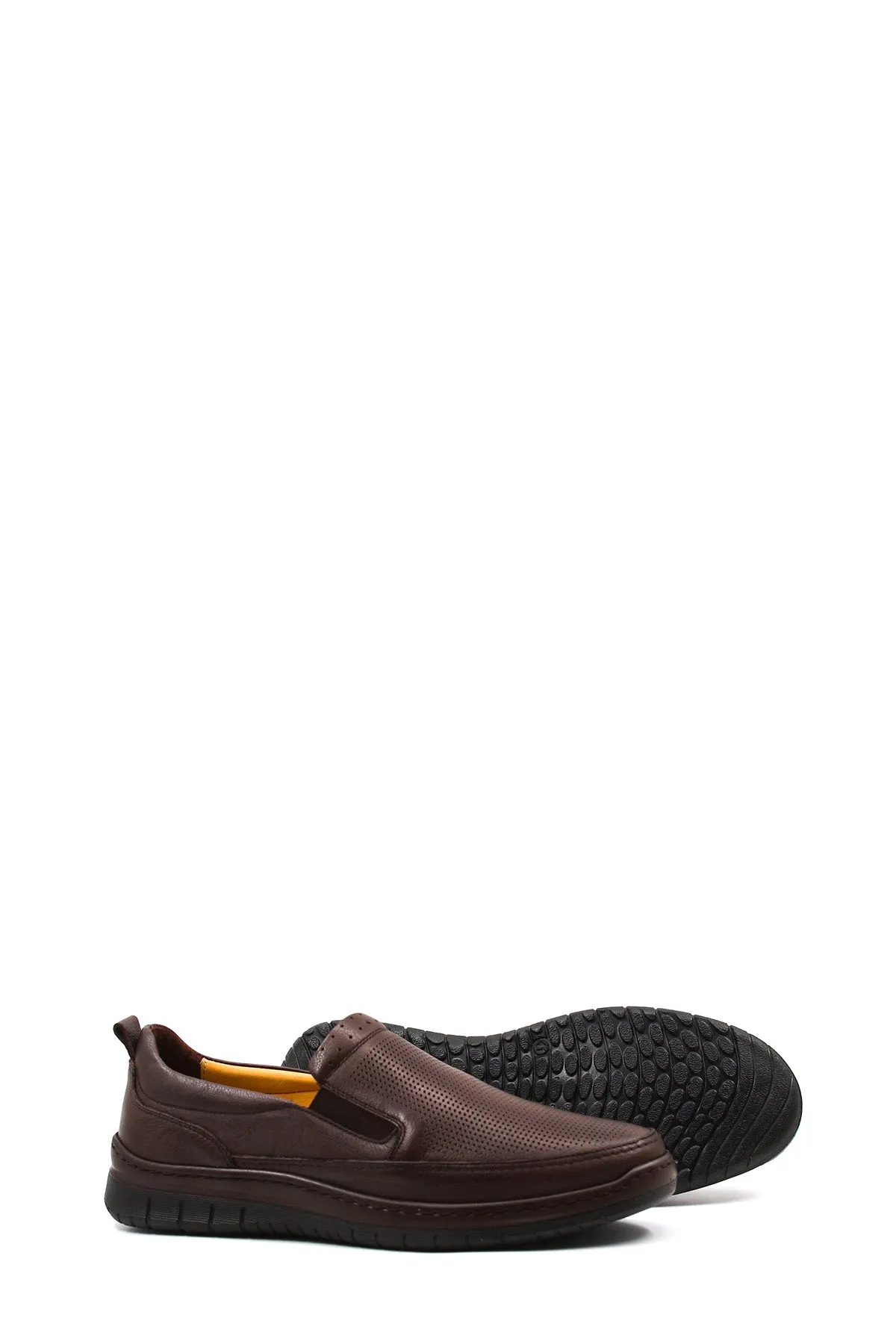 Brown Perforated Leather Slip-On-Wessi sold by Wessi product image thumbnail 4