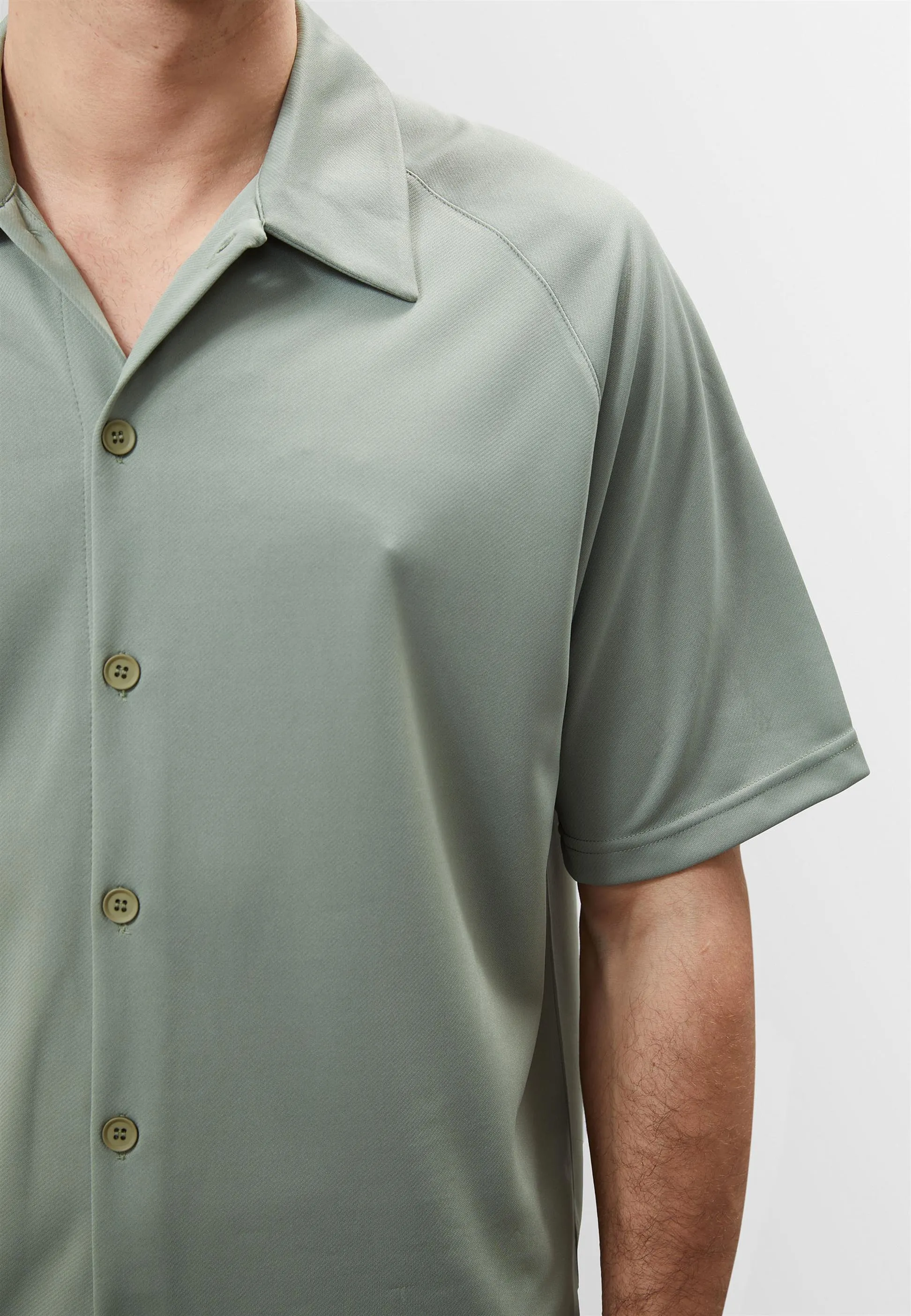 Light Khaki Oversize Short Sleeve Men's Shirt - Wessi sold by Wessi product image thumbnail 5