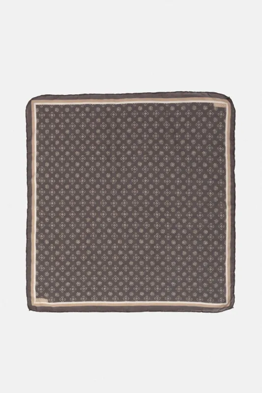 Men's Brown Floral Patterned Scarf - Wessi sold by Wessi