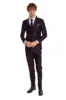 Double Breasted Plain Wide Lapel Purple Men Suit - Wessi sold by Wessi