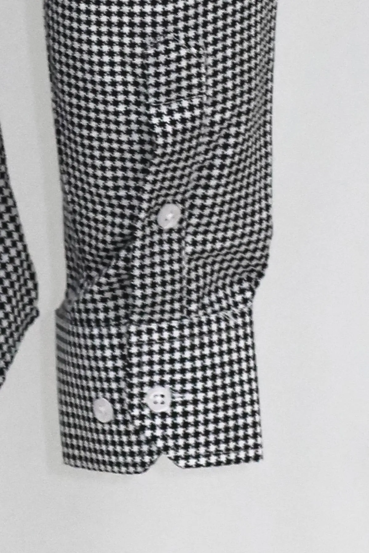 Houndstooth Pattern Black Men Shirt - Wessi sold by Wessi product image thumbnail 3
