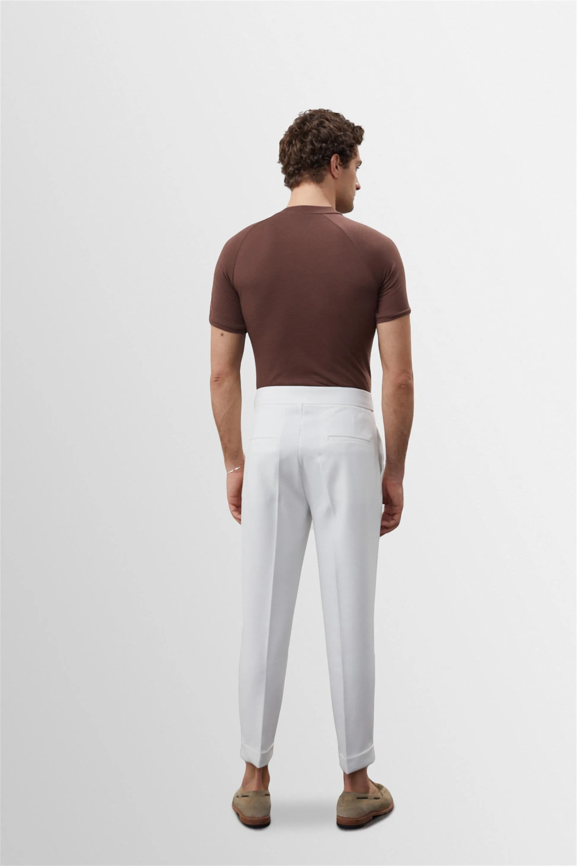 Brown Slim Fit Crew Neck Men's T-Shirt - Wessi sold by Wessi product image thumbnail 5