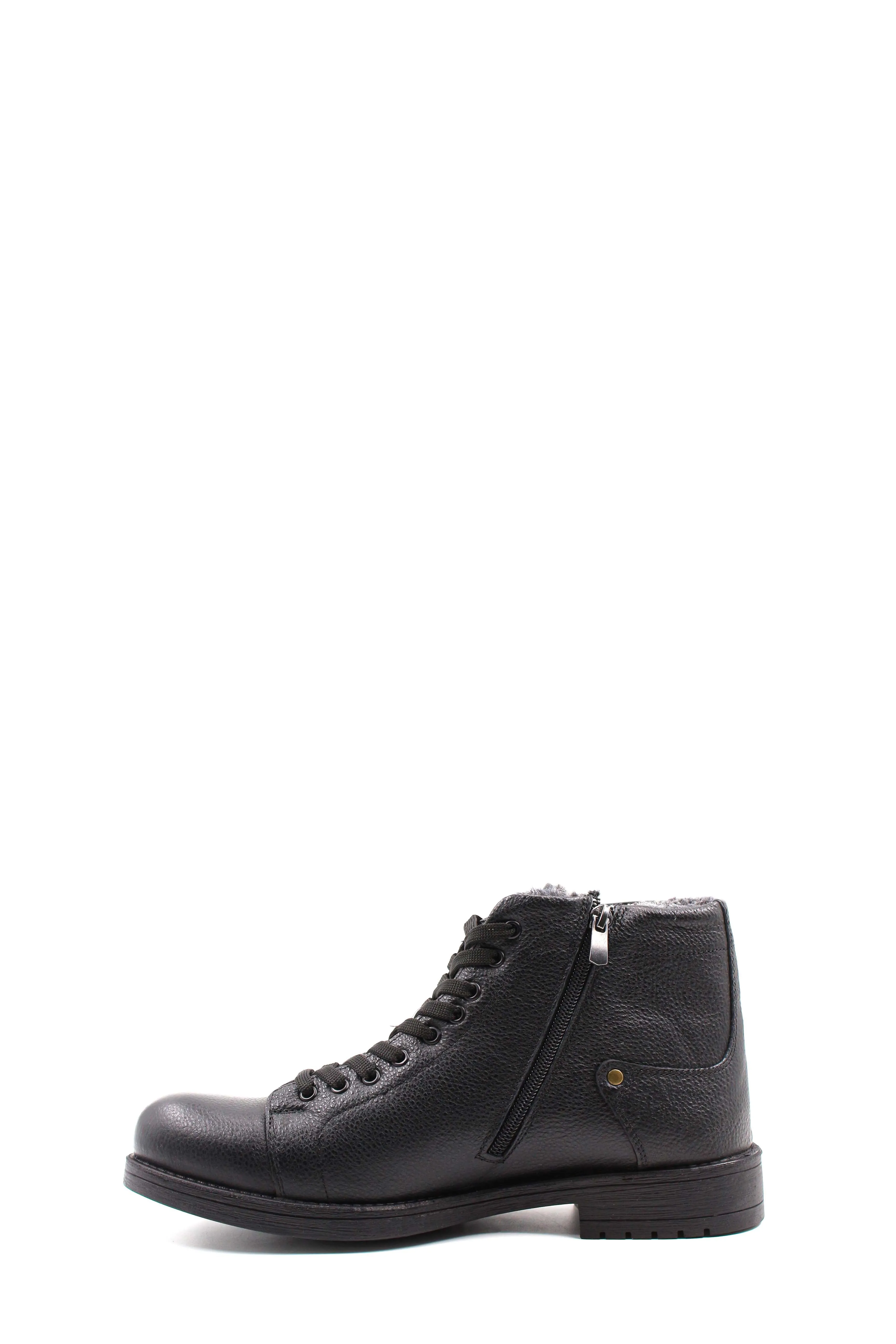 Black Leather Lace-Up Boots Wessi sold by Wessi product image thumbnail 2